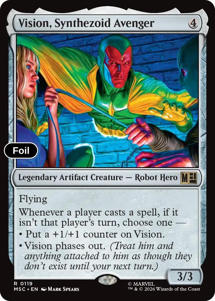 Vision, Synthezoid Avenger (Surge Foil)